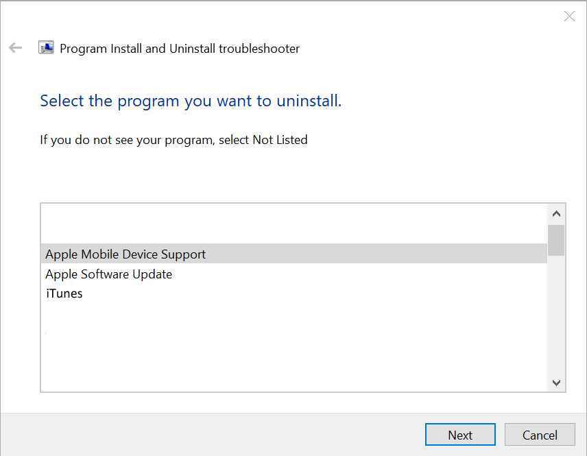 Use the program 'Microsoft Program Install and Uninstall Troubleshooter' 